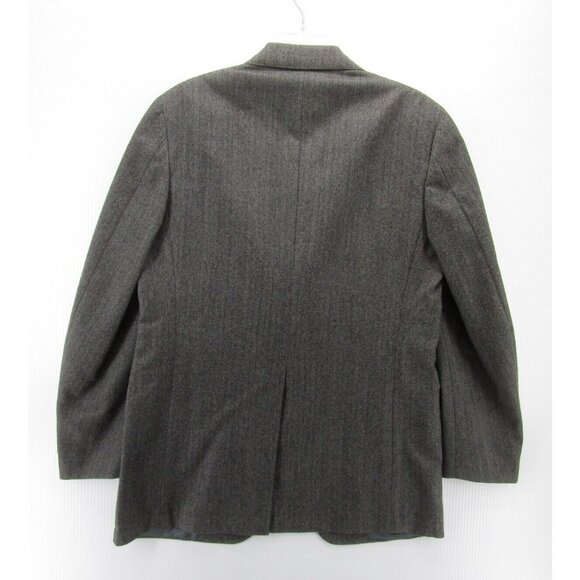 VINTAGE Hickey Freeman Sport Coat 40 Herringbone Striped Wool Blazer - Picture 8 of 13